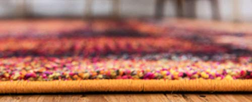 Tapete Unique Loom Estrella 100x160 cm naranja y negro miniatura 2