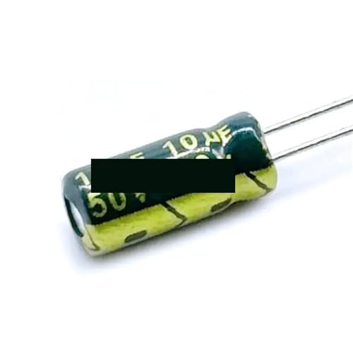 Condensateur électrolytique 10uF 50V composant radial aluminium 5x11mm 105C