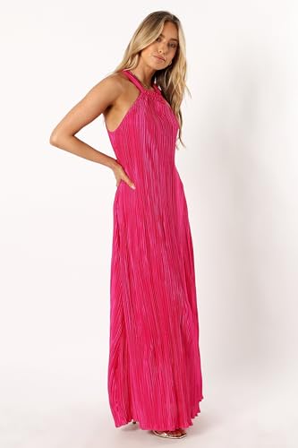Image of Petal & Pup Women's Melody Plisse Halter Maxi Dress