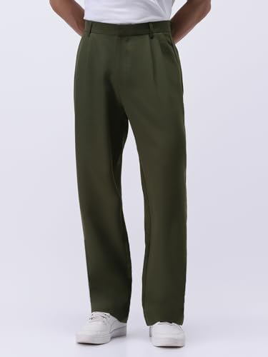 Image of Urbano Fashion Men's Loose Baggy Fit Solid Korean Pants Stretchable