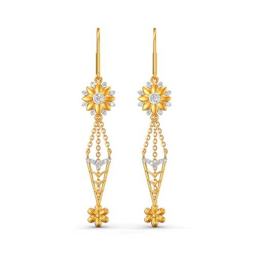 Image of Joyalukkas 22k (916) Purity BIS Certified Sui Daga Gold Earrings For Women