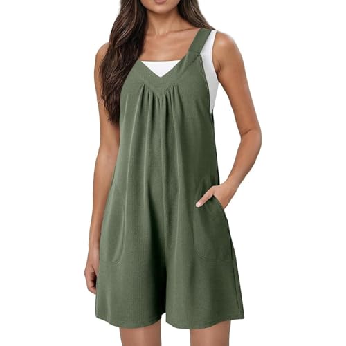 Combinaison ete femme avec poches et col v pour un confort optimal en short
