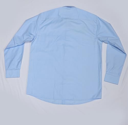 Image of Cotton Blend Formal Shirt for Men | Full Sleeve, Regular Fit, Button Down, Palin & Stylish Collared Neck | Breathable Lightweight Fabric for Office, College Meetings & Gathering