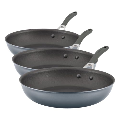 Image of Circulon A1 Series with ScratchDefense Technology Nonstick Induction Frying Pan /Skillet, Graphite, 3.7 Quarts (Pack of 3)