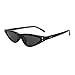 ROYAL GIRL Vintage Retro Cat Eye Sunglasses For Women Small Designer Shades (Black-Gray, 51)