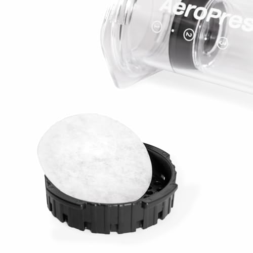 Image of AeroPress Coffee Maker White Paper Micro-Filters, Compostable Coffee Filters Made From White, Chlorine-Free Paper, Fits Standard Size AeroPress Manual Coffee Makers, 350 Count