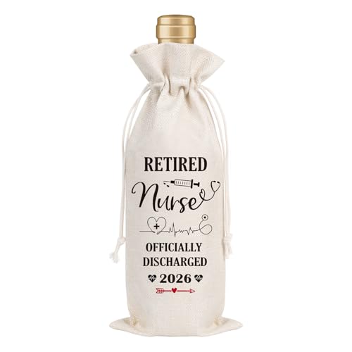 Wxiben Retired Nurse Gifts for Women - Nurse Day Week Gift Wine Bag for Her Coworker...