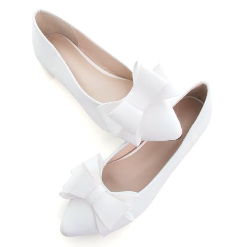 Image of TN TANGNEST Women Fashion Bowknot Flats Comfort Pointed Toe Dress Shoes