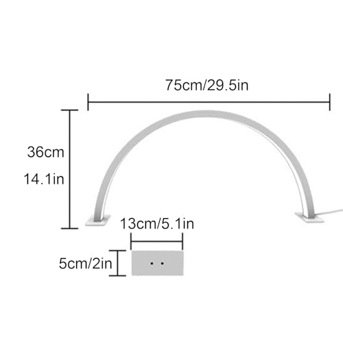 Lampe LED demi-lune noire à intensité variable avec support de téléphone - 2