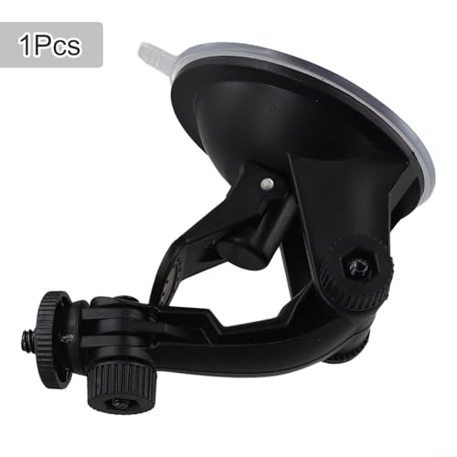 Auto DVR Saugnapf Kamerahalterung mit verstellbarem 360° drehbarem Hals, schwarze ABS-Halterung, kompatibel mit Hero 3+/3/2/1 Action Cam und GPS-Navigationsgeräten, 6,5 cm