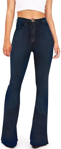KDF Flare Jeans for Women Womens Bootcut Bell Bottom Jeans High Waisted Stretch Slimming Bell Bottoms Jeans