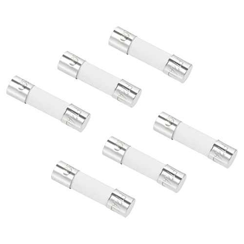 QUARKZMAN 12A 250V 5x20mm Cartouche Fusibles x 6PCS Coup Rapide Céramique Cartouche Fusible Remplacement pour Circuit Appareil Réparation, [Argenté]