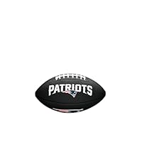 Wilson Unisex-Youth MINI NFL TEAM SOFT TOUCH FB BL NE American Football, BLACK,