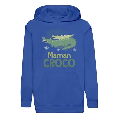 Sweat à capuche enfant maman croco idéal pour l'école et les parcs