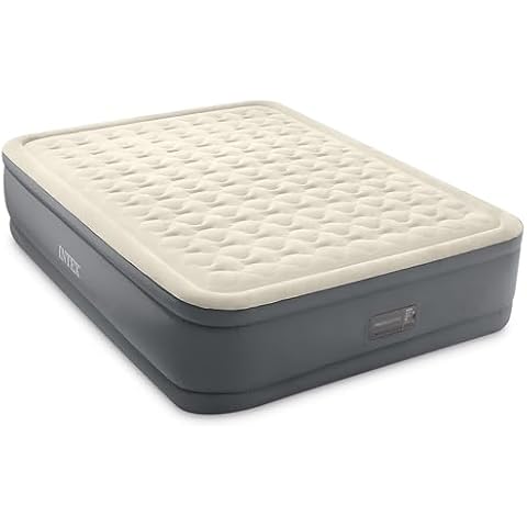 Intex PremAire II Luxury Air Mattress: Built-in Electric Pump – Firmness Control Button – Queen Size – 18in Elevated Bed Height – 600lb Weight Capacity Cover