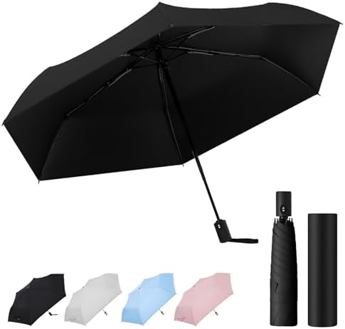 Windproof Compact Travel Umbrella,Large Strong but Light Portable...