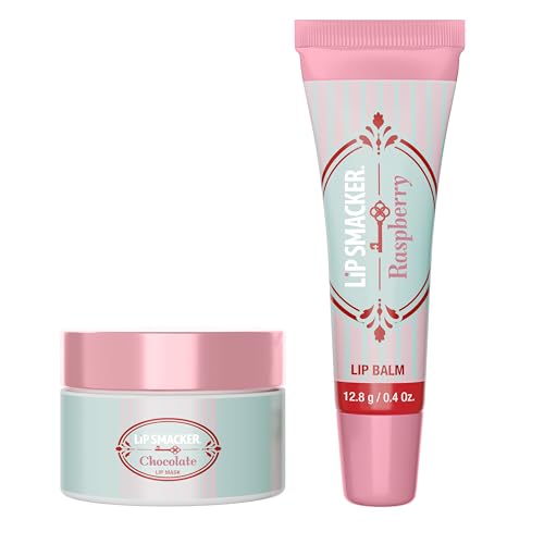 Lip Smacker Holiday Donâ€™t Disturb Lip Kit â€“ Raspberry & Chocolate, Hydrating Lip Care Gift Set