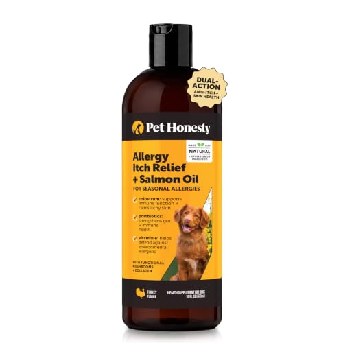 Dog Allergy Anti-Itch Salmon Oil - Itchy Skin Relief for Dogs Skin and Coat Supplement - Omega 3...