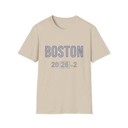 Boston 2026 Shirt - 26.2 Marathon Runner Tee - 100% Soft Cotton T-Shirt Finisher Gift Sand