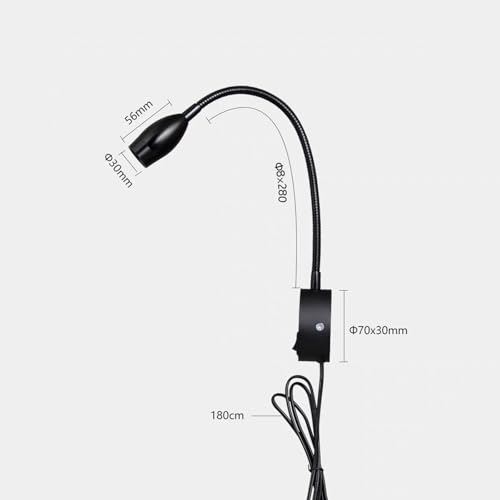 Flexo de pared para cabecero de cama con interruptor y luz neutra LED 5