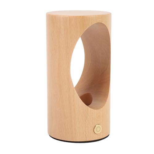 Lámpara de noche recargable de madera, luz cálida 3000K miniatura 7