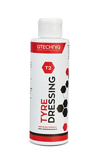 Gtechniq T2 Tyre Dressing for Car Tyre Shine, Car Wheel Cleaner Repels Dirt and Grime, Restores Tyre Black Finish, Anti-Sling Formula, 100% Biodegradable, 250ml
