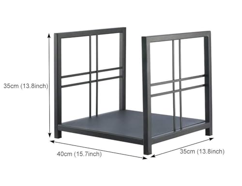 Range-bûches en métal rectangulaire pour stockage bois intérieur