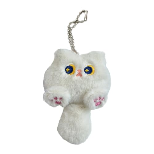 Stylish Keychain Soft Stuffed Plush Cat Keyring Pendant Camera Jewelry