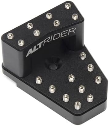 AltRider DualControl Rear Brake Pedal Riser & Enlarger Kit Compatible with Triumph Tiger 900 Rally/Pro - Adjustable Dual Level Control for Seated & Standing Riding - Improves Foot Grip - Black