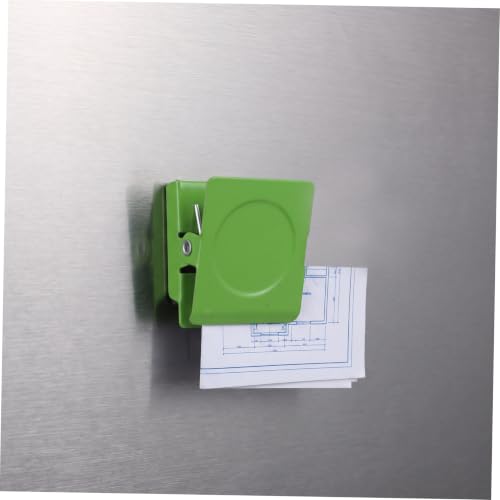 AMUSLESUR Magnetic Clips with Wide Clamp Design and Whiteboard and Documents 10pcs 1.4 Inch Green Iron Magnet Clips Gentle Non-Marking Surface, for Office and School Organization - Image 5