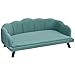 Pawhut Hundesofa mit Rückenlehne Haustiersofa mit Holzbeinen Hundebett Weichem Bezug, Katzensofa Grün 98,5x60,5x35,5 cm