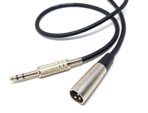 Câble XLR mâle vers Jack 6,35 mm 10m blindé pour micro et instrument