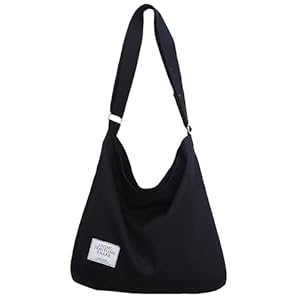Covelin Women’s Retro Large Size Canvas Shoulder Bag Hobo Crossbody Handbag Casual Tote