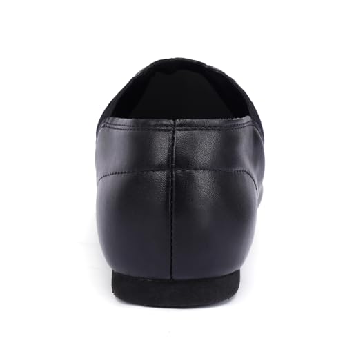 Linodes Unisex 006 PU Leather Upper Slip-on Jazz Shoe for Women and Men's Dance Shoes