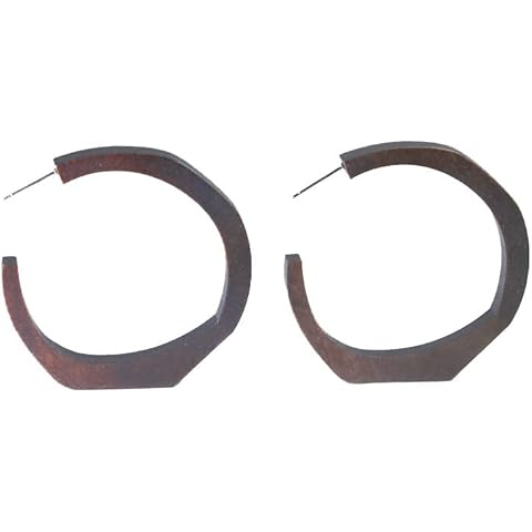 1.8" Wooden Hoop Earrings by Sundarwald Cover