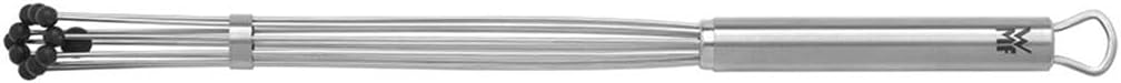Profi Plus Mixing Flash Reducing Ring 32 cm, Silicone Balls, Cromargan Stainless Steel, Partially Matted, Heat Resistant Silicone, Whisk