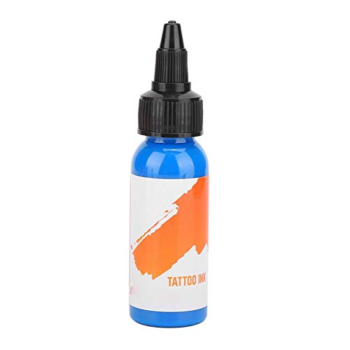 Professional Tattoo Ink Long-Lasting Fast Coloring Tattoo Pigment (Orange Label) 29.6ml Body Tattoo Ink Tattoo Tool Semi-Permanent Tattoo Ink (Blue)
