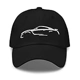 GTR R35 Outline Art Skyline GT-R JDM Embroidered Dad hat Black