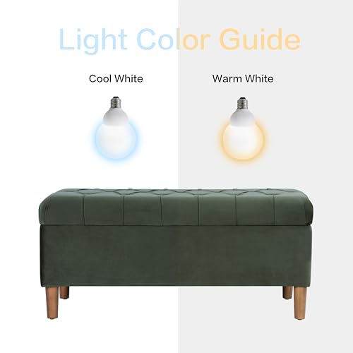 Image of HomePop 40 inch Ainsley Button Tufted Storage Bench - Loden Green Velvet