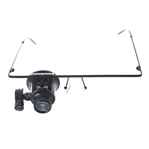 Preisvergleich Produktbild PQZATX Uhren-Reparaturlupe 20X Glas mit LED-Licht