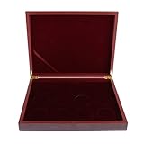 Coffret en bois 1 pièce chiwanji Coffrets de Protection pour Pièces Commémoratives de 12 Grilles , Présentoir Collection de Pièces de Monnaie en Taille de 26.2x20.7x4.4cm