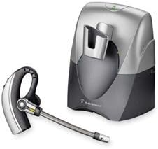 Plantronics CS70N Wireless Earset - Wireless Connectivity - Mono - Behind-the-ear - Silver, Gray (Renewed)