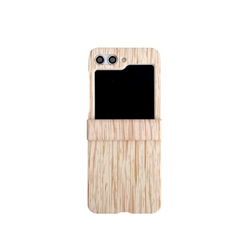 Coque Samsung Z Flip 3 mince en polycarbonate effet bois 3D blanc