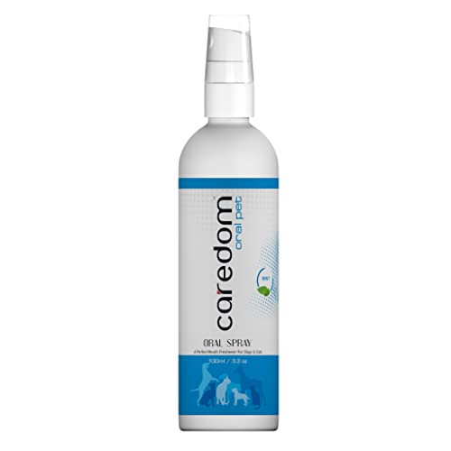 Caredom Oral Spray Mint Mouth Freshener | for Dogs & Cats | for Fight Against Bad Breath| Plaque| Tartar & Gum Disease | Without Brushing | Breath Freshener | Teeth Cleaning Spray | 100ml