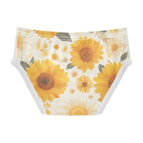 KLL Sunflowers Pattern Artistic Little Boys Comfort Underwear Breathable Children Undies2
