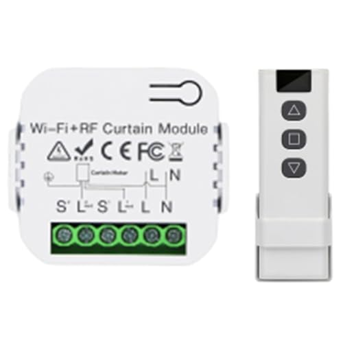 Buhdjfnke Tuya WiFi Interruptor de Cortina Inteligente Controladores de Luz Persianas Enrollables Motor de Persiana RF433.92MHZ Control Remoto por Aplicación Smart Life