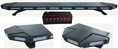 YanTech Black Hawk 49" 88 LED Light Bar Emergency Warning Beacon Roof Top Strobe Amber for Truck Tow Wrecker - USA Warranty w/Lifetime Service