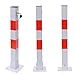 Produktbild Melko Parkpfosten klappbar Parkplatzsperre mit 3 Schlüssel und Bodenanker Parkplatzbügel Parkpfosten Sperrpfosten Poller Parkplatzblockierer