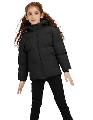 Wantdo Girl's Reversible Puffer Jacket Hooded Winter Jacket Warm Winter Coat Fleece Jacket3