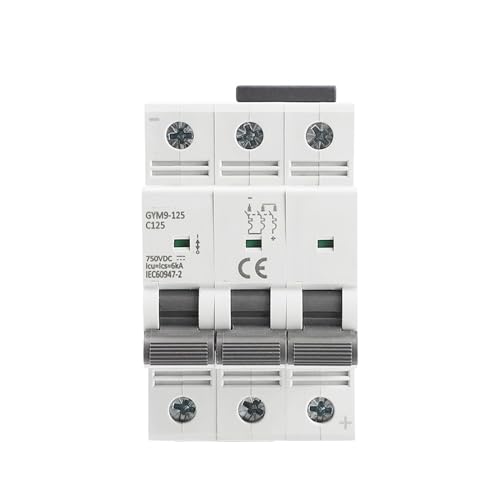 Disjoncteur solaire 6KA 750VDC à haute performance mécanique GYM9-125 triphasé 125A DC